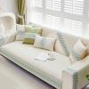 HomeLoft Basics Sofa Slipcovers Summer Ice Silk Sofa Cover Herringbone Non-Slip Sofa Covers Corner L Shape Washable 1/2/3 Seater Couch Slipcover, 70X150cm view 4