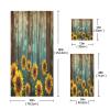 Haskirky Sunflower Wood Background 3 Piece Towel Set,Absorbent Soft Bath Towel Quick Dry Light Weight Hand and Washcloth Set for Gym Bathing Home Shower view 3