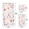 Haskirky Watercolor Flowers 3 Piece Towel Set,Absorbent Soft Bath Towel Quick Dry Light Weight Hand and Washcloth Set for Gym Bathing Home Shower view 3
