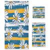 Haskirky Cute Daisy Striped Background 3 Piece Towel Set,Absorbent Soft Bath Towel Quick Dry Light Weight Hand and Washcloth Set for Gym Bathing Home Shower view 1