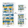 Haskirky Cute Daisy Striped Background 3 Piece Towel Set,Absorbent Soft Bath Towel Quick Dry Light Weight Hand and Washcloth Set for Gym Bathing Home Shower view 3