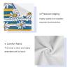 Haskirky Cute Daisy Striped Background 3 Piece Towel Set,Absorbent Soft Bath Towel Quick Dry Light Weight Hand and Washcloth Set for Gym Bathing Home Shower view 4
