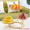 GLigeT Fruit Holder Creative Luxury Gold Iron Art Threetier 3 Tier Fruit Bowl Home Decor Coffee Table Drain Water Metal Fruit Basket Living Room Decoration Bread Basket view 4