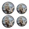 Owl Set of 4 Stove Burner Covers - Premium Round Electric Stove Range Protectors,8 IN & 10 IN view 1