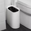 YUXING1205 Trash Can Narrow Slit Trash Can Household Creative Living Room Modern Minimalist Bathroom Toilet Kitchen Lidless Slit Paper Basket Kitchen Trash Can(Blue), wanghairong158 view 4