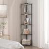 Wisuce Corner Shelf Stand - 5 Tier Black Bamboo Small Corner Bookshelf for Office Kitchen Bedroom Plant Stand Living Room Decor Small Space view 3