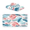 Haskirky Flamingo Palm 3 Piece Towel Set,Absorbent Soft Bath Towel Quick Dry Light Weight Hand and Washcloth Set for Gym Bathing Home Shower view 2