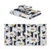 Haskirky Cute Daisy Striped Background 3 Piece Towel Set,Absorbent Soft Bath Towel Quick Dry Light Weight Hand and Washcloth Set for Gym Bathing Home Shower view 2