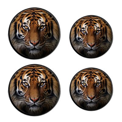 Tiger Set of 4 Stove Burner Covers - Premium Round Electric Stove Range Protectors,8 IN & 10 IN