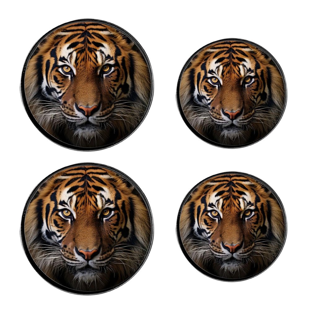 Tiger Set of 4 Stove Burner Covers - Premium Round Electric Stove Range Protectors,8 IN & 10 IN