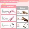 100PCS Baby Shower Clothespin Games Mini Pink Clothes Pins 1.4 inch for Party Decorations(Pink) view 4