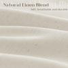 DUKIYO Extra Long Linen Shower Curtain 84 Inch Long Neutral Greige Tan Bath Shower Curtain Set with Hooks XLong Tall Country Farmhouse Boho Drapes for Bathroom, Greyish Beige, 72x84 Drapes view 2