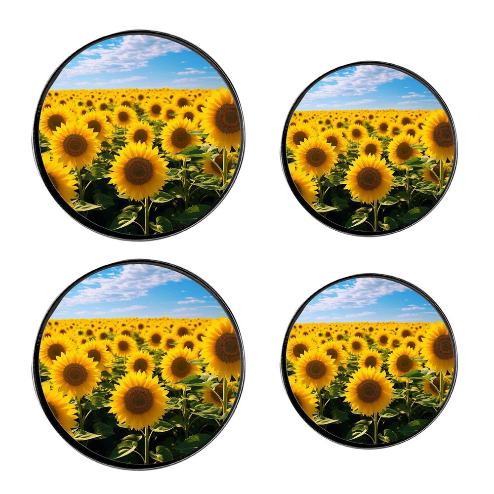 Flower Set of 4 Stove Burner Covers - Premium Round Electric Stove Range Protectors,8 IN & 10 IN