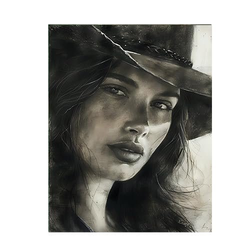 11x14 Western Wall Art Canvas Print (Calinda Cowgirl)