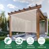 Doing-X Outdoor Roller Shade for Patio Shades Roll up Exterior Blinds Cordless Wand Operation Privacy Screen Hand cranking Roller Shades for Porch Pergola Balcony,58" W x 112" H(5% Openness Beige) view 4