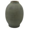 Benjara Col Home Decor Flower Vase, Traditional Urn Shape, Dark Green Ceramic view 1