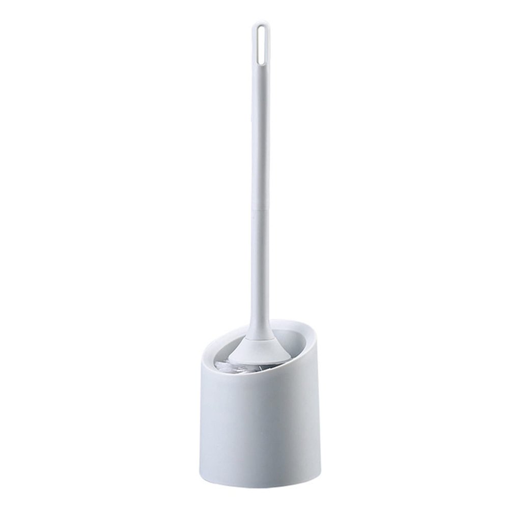 JEXUUD Toilet Brush Holder Toilet Brush with Long Handle Hanging on The Wall Bathroom Wall Hanging Household Fur Cleaning Kit Strong Cleaning Power Toilet Bowl Brush Toilet Brush Holders(Gris)