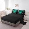 Erosebridal Gothic Dragon Dream Catchers Bed in a Bag King Size Comforter Set 7 Pieces,Teal Galaxy Bohemian Feather Bedding Sets Antique Animal Pterosaur Sheet Set with Comforter view 4