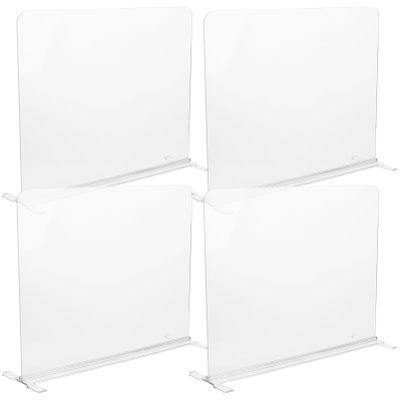 HOLIDYOYO Closet Shelf Dividers 4pcs Acrylic Purse Dividers Bedroom Shelves Easy Install Space Saver