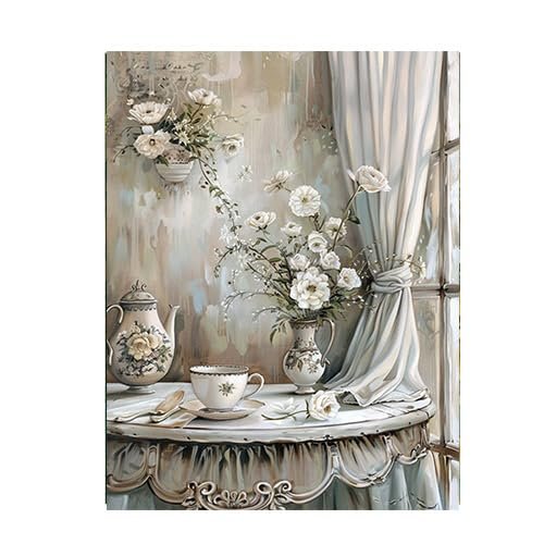 11x14 Kitchen Wall Art Canvas Print (Afternoon Tea)