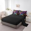 Erosebridal Sugar Skull Bed in a Bag Queen Comforter Set 7 Piece,Gothic Exotic Bone Bedding Sets Rainbow Mushroom Sheet Set with Comforter view 4