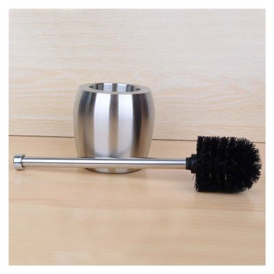 JEXUUD Toilet Brush Holder Toilet Brush,and Holder 2 Pack,Stainless Steel Toilet Bowl Brush Double-layer Thickened More Ventilation,Toilet Brush Clean Set with Long Handle Toilet Brush Holders(B)