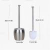 JEXUUD Toilet Brush Holder Toilet Brush,and Holder 2 Pack,Stainless Steel Toilet Bowl Brush Double-layer Thickened More Ventilation,Toilet Brush Clean Set with Long Handle Toilet Brush Holders(B) view 2