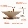 BK&MF Modern Minimalist Set of 2 Coffee Table, Round Center Table with Metal Legs Open Design Side End Table for Living Room,A,100CM(39") view 2
