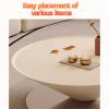 BK&MF Modern Minimalist Set of 2 Coffee Table, Round Center Table with Metal Legs Open Design Side End Table for Living Room,A,100CM(39") view 4