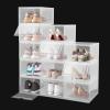 GXFCHYL 12 Pack Shoe Storage Box Acrylic Stackable Shoe Containers Display Case Boot Display Case Sneaker Storage Case (Front Door, Clear) view 1