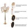 8Pack Gold Candelabra Centerpiece for Wedding,5 Arm Crystal Floor Candlestick Holders for Table Crystal Candelabra Candle Holder for Party,Birthday, Palace Themed Centerpieces view 3