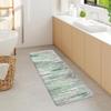 JAWO Teal Grey Bathroom Rug Mat, Sage Green Modern Abstract Art Kitchen Bath Rugs and Mats Decor, Non-Slip Door Mat for Kitchen Floor Laundry Room,17X48 inches view 3