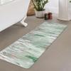 JAWO Teal Grey Bathroom Rug Mat, Sage Green Modern Abstract Art Kitchen Bath Rugs and Mats Decor, Non-Slip Door Mat for Kitchen Floor Laundry Room,17X48 inches view 4