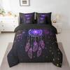 Erosebridal Bohemian Dream Catchers Bed in a Bag Queen Comforter Set 7 Piece,Galaxy Stars Bedding Sets Boho Feather Mandala Sheet Set with Comforter view 1