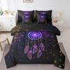 Erosebridal Bohemian Dream Catchers Bed in a Bag Queen Comforter Set 7 Piece,Galaxy Stars Bedding Sets Boho Feather Mandala Sheet Set with Comforter view 3