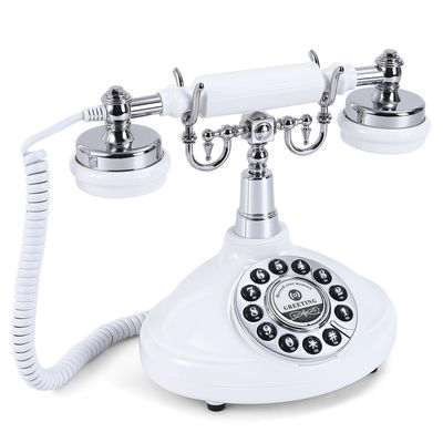 Audio Guest Book Wedding Phone Record Customized Audio Messages Audio Guestbook Phone for Wedding, Bridal Shower, Birthday Party, Baby Shower, Anniversary, Engagement (White)