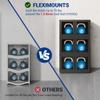 FLEXIMOUNTS 304 QT Stackable Plastic Storage Bins With Lids, Black view 3