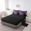 Erosebridal Gothic Damask Comforter Set 7 Piece Bed in a Bag Twin,Exotic Moth Bedding Sets Purple Victorian Floral Goth Sheet Set with Comforter view 4