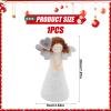 Christmas Tree Topper Angel Decorations Top With Feather Wings Tree Topper for Christmas Holiday Party Tree Decorations Perfect for gift (White) view 2