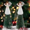 Christmas Tree Topper Angel Decorations Top With Feather Wings Tree Topper for Christmas Holiday Party Tree Decorations Perfect for gift (White) view 4