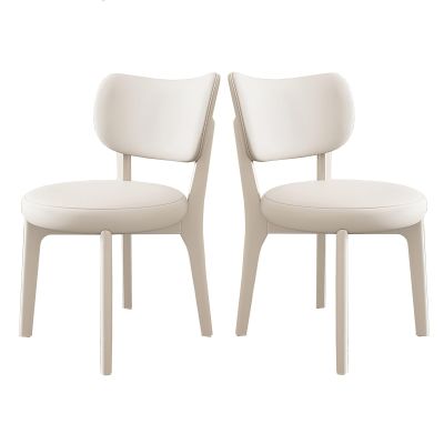 ZHUIYI Solid Wood Dining Chairs Set of 2, Nordic Upholstered Leisure Chair, Kitchen Counter Chairs, Living Room Corner Chairs Reception Chair(B)