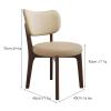 ZHUIYI Solid Wood Dining Chairs Set of 2, Nordic Upholstered Leisure Chair, Kitchen Counter Chairs, Living Room Corner Chairs Reception Chair(B) view 3