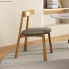 ZHUIYI Solid Wood Dining Chairs Set of 2, Nordic PU Upholstered Leisure Chair, Kitchen Counter Chairs, Living Room Corner Chairs Reception Chair(F) view 2