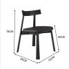 ZHUIYI Solid Wood Dining Chairs Set of 2, Nordic PU Upholstered Leisure Chair, Kitchen Counter Chairs, Living Room Corner Chairs Reception Chair(F) view 3