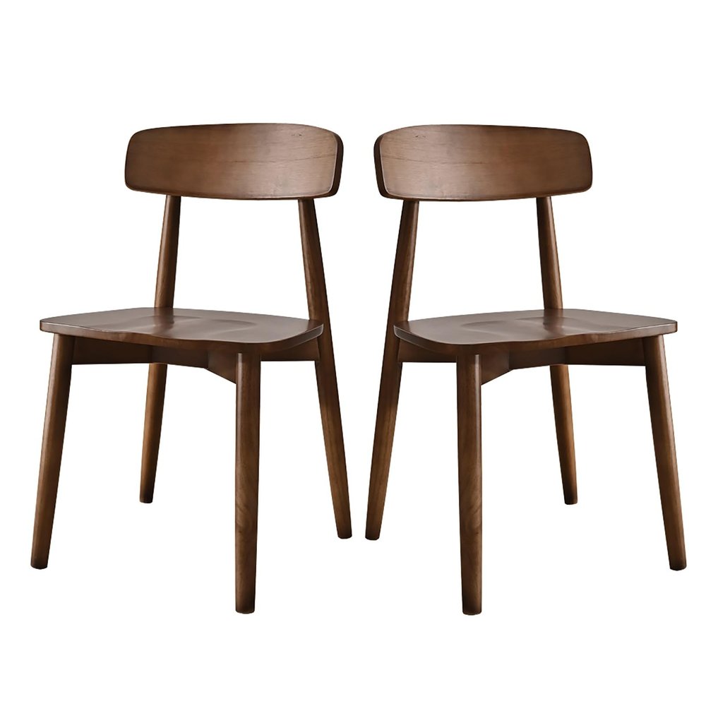 ZHUIYI Solid Wood Dining Chairs Set of 2, Nordic Upholstered Leisure Chair, Kitchen Counter Chairs, Living Room Corner Chairs Reception Chair(A)