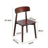 ZHUIYI Solid Wood Dining Chairs Set of 2, Nordic Upholstered Leisure Chair, Kitchen Counter Chairs, Living Room Corner Chairs Reception Chair(A) view 3