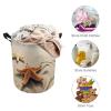 Laundry Basket Freestanding Laundry Hamper Large Starfish on The Sand Beach Landscape Laundry Basket with Fixed Drawstring Collapsible Dirty Clothes Hamper Storage Bag for Bedroom view 3
