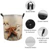 Laundry Basket Freestanding Laundry Hamper Large Starfish on The Sand Beach Landscape Laundry Basket with Fixed Drawstring Collapsible Dirty Clothes Hamper Storage Bag for Bedroom view 4