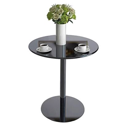 Bistro Table Black Pub Table Coffee Tables Round Tall Bar Table Metal Iron Top with Leg and Base, Living Room Tables Bedside Table Leisure Table for Small Space, Modern Home Decorative