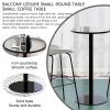 Bistro Table Black Pub Table Coffee Tables Round Tall Bar Table Metal Iron Top with Leg and Base, Living Room Tables Bedside Table Leisure Table for Small Space, Modern Home Decorative view 3